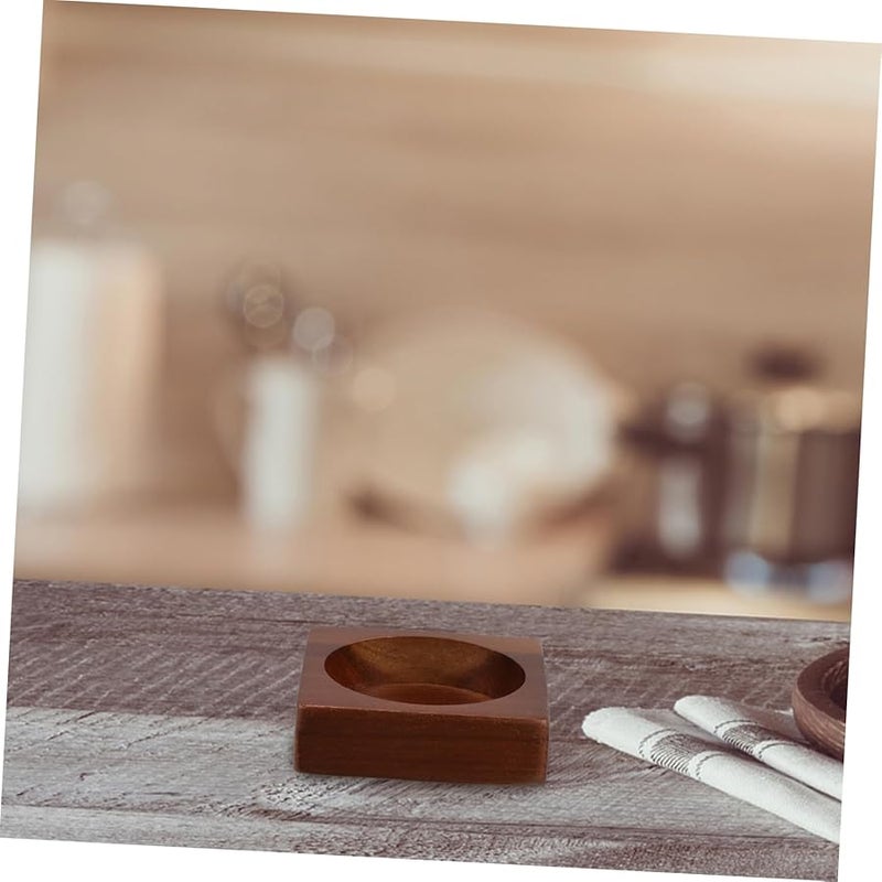 Wooden Pepper Grinder Holder Tray For Kitchen Countertop Organization Collects Loose Spices - Image 4
